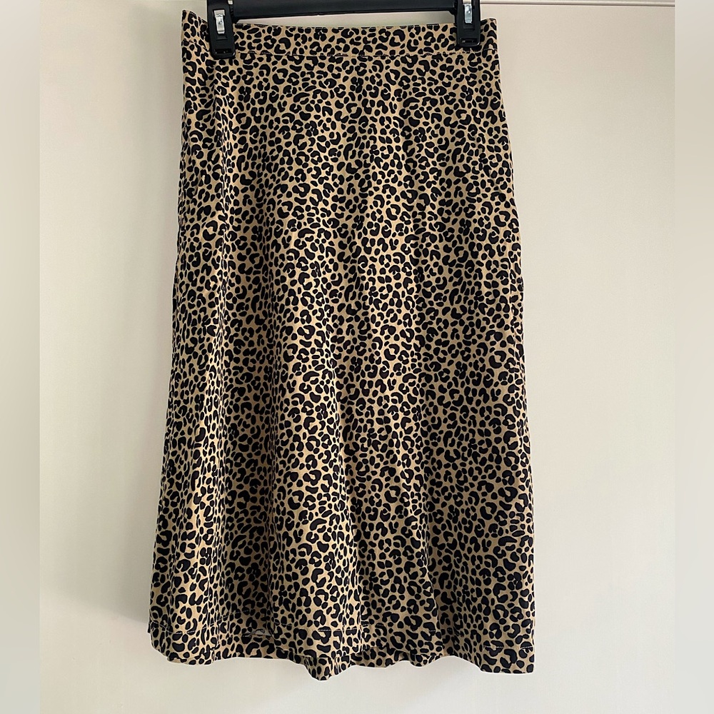 Old Navy Leopard Print Midi Skirt